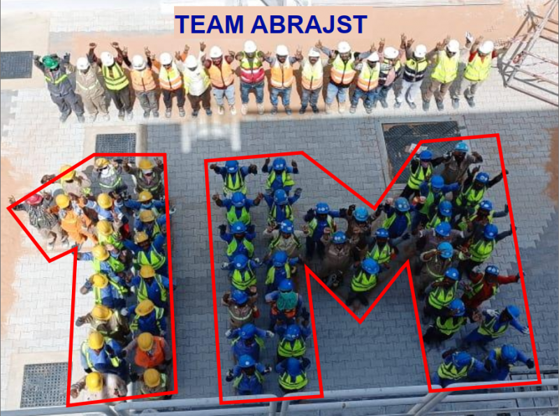 ABRAJST Project in Dubai achieved 1 million safe manhours without LTI